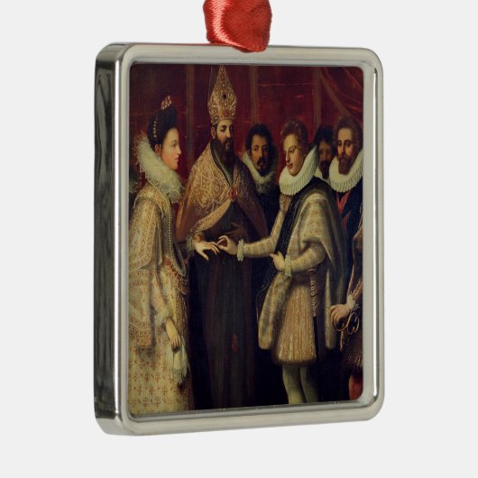 Die Heirat von Catherine de Medici Ornament Aus Metall (Rechts)