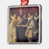 Die Heirat von Catherine de Medici Ornament Aus Metall (Links)