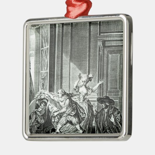 Die Heirat von Figaro Silbernes Ornament (Links)