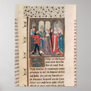 Die Heirat von König Philippe-Auguste von Poster