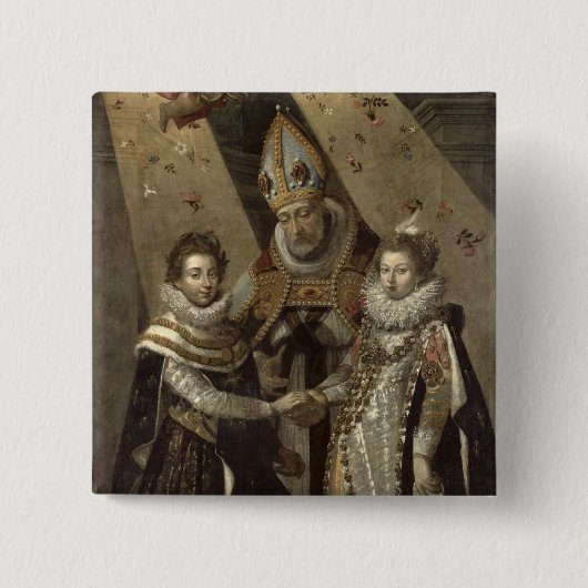 Die Heirat von Louis XIII Button (Vorderseite)