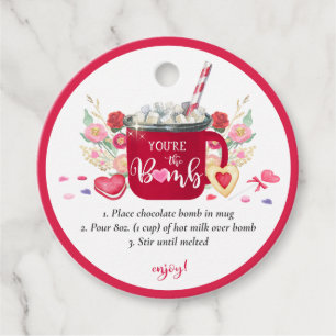 Die heiße Schokoladenbombe des Valentins, du bist Geschenkanhänger