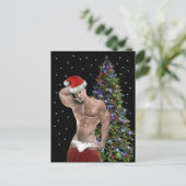 Die heißeste Hunk Buff Weihnachtskarte Postkarte (Stehend Vorderseite)