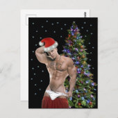Die heißeste Hunk Buff Weihnachtskarte Postkarte (Vorne/Hinten)