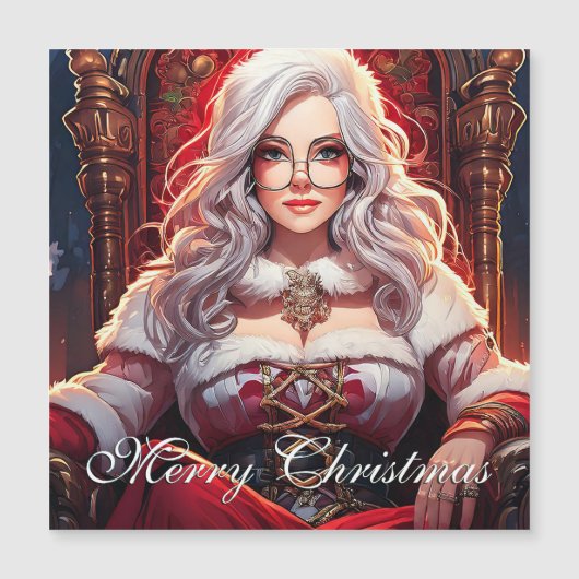 Die heißeste Schwester von Santa - Merry XMas 0312 Magnetkarte (Vorderseite)