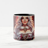 Die heißeste Schwester von Santa - Merry XMas 0312 Zweifarbige Tasse (Mittel)