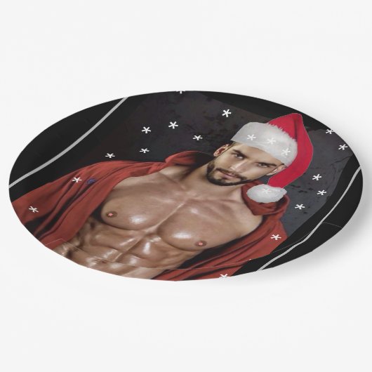 Die heißesten Hunken auf dem Planeten! Christmas B Pappteller (Schrägansicht)