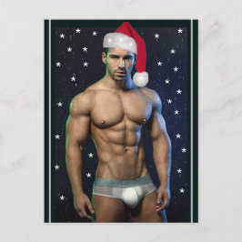 Die heißesten Hunken auf dem Planeten Weihnachtsbu Feiertagspostkarte