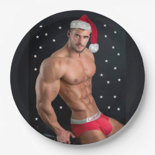 Die heißesten Hunks auf dem Planeten! Buff Santa Pappteller