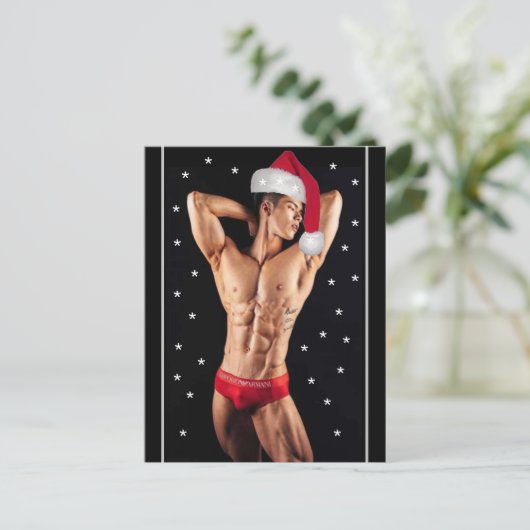 Die heißesten Hunks auf dem Planeten! Christmas Bu Postkarte (Stehend Vorderseite)