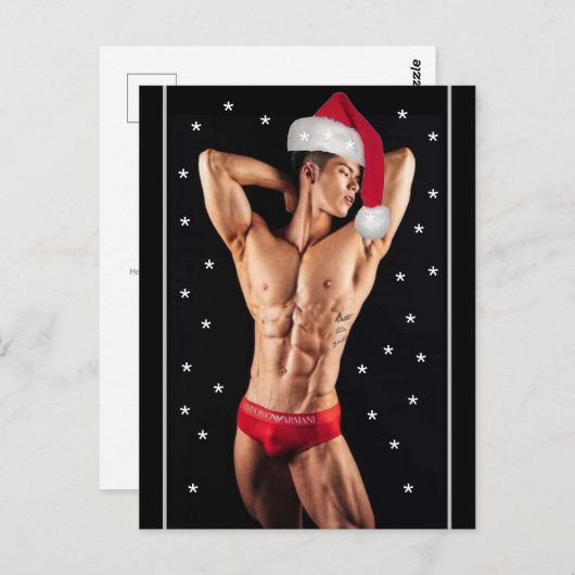 Die heißesten Hunks auf dem Planeten! Christmas Bu Postkarte (Vorne/Hinten)