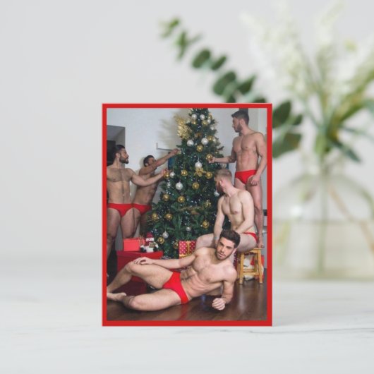 Die heißesten Hunks auf dem Planeten! Zeit für Gle Postkarte (Stehend Vorderseite)