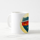 DIE HEIZUNG - Frische Abzeichen-Tasse mit Retro St Kaffeetasse (Vorderseite Links)