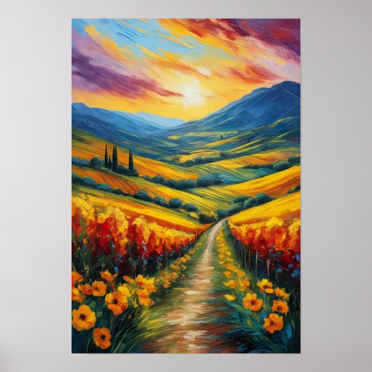 Die Heldentradiance, die Decke der Blume. Poster (Vorne)