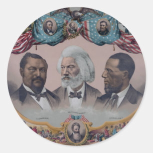 "Die Helder des farbigen Rennens " Runder Aufkleber