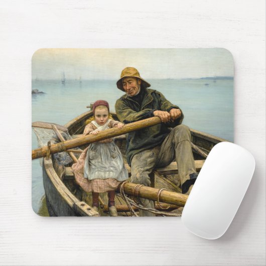 Die helfende Hand, 1881 von Emile Renouf Mousepad (Mit Mouse)