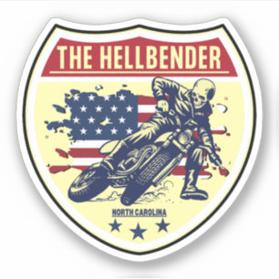 Die Hellbender Route 28 North Carolina Motorradtou Aufkleber