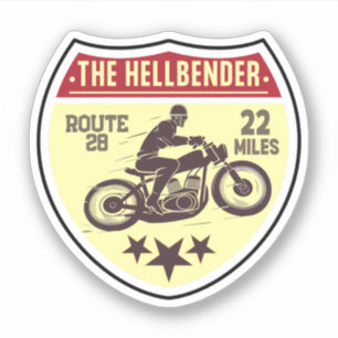Die Hellbender Route 28 North Carolina Motorradtou Aufkleber
