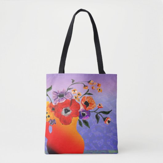 Die helle rote Vase der Blume Tasche (Vorderseite)