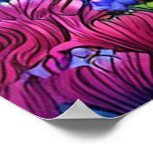 Die helle Sonne erhellt die Meereswellen Poster (Ecke)