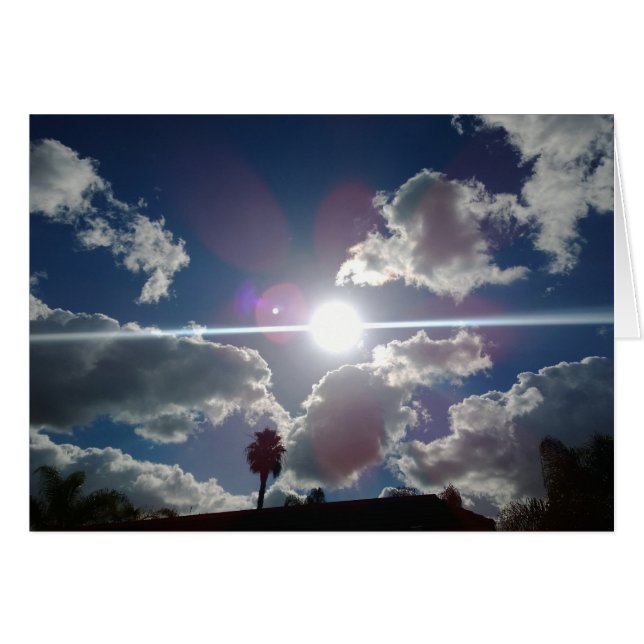 Die helle Sonne strahlt durch die Silberwolken (Vorderseite (Horizontal))