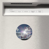 Die helle Sonne strahlt durch die Silberwolken Magnet (In Situ (Geschirrspüler))