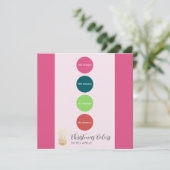 Die helle und fröhliche Weihnachtsfarbe Einladung (Stehend Vorderseite)