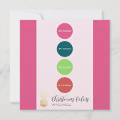 Die helle und fröhliche Weihnachtsfarbe Einladung (Vorderseite)