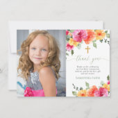 Die hellen Blumenfloralen der heiligen Kommunion B Einladung (Vorderseite)