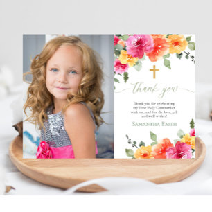 Die hellen Blumenfloralen der heiligen Kommunion B Einladung