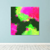 Die hellere Seite - Abstrakte rote Violette Leinwanddruck (Insitu (Holzboden))