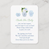 Die hellgrüne Chinoiserie bringt eine Bücherschnec Begleitkarte (Vorderseite)