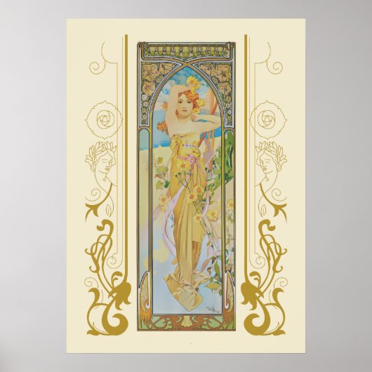 Die Helligkeit des Tages von Alphonse Mucha Poster (Vorne)