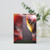 Die herabfallende Turm-Tarot-Karte Kunst Postkarte (Stehend Vorderseite)