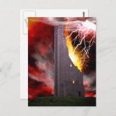 Die herabfallende Turm-Tarot-Karte Kunst Postkarte (Vorne/Hinten)
