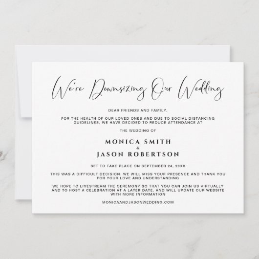 Die Herabsetzung unserer Hochzeitseleganten Kallig Ankündigung (Vorderseite)