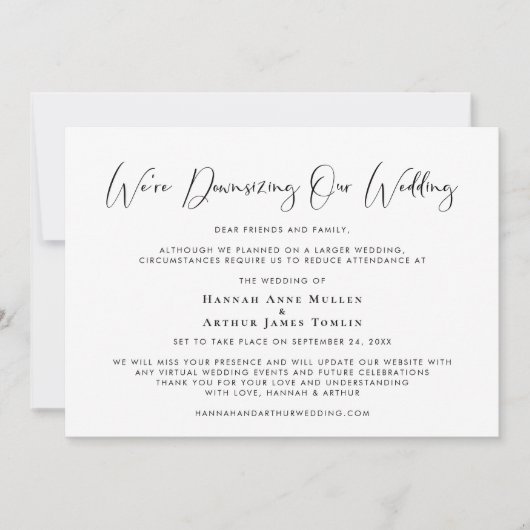 Die Herabsetzung unserer Hochzeitseleganten Kallig Ankündigung (Vorderseite)