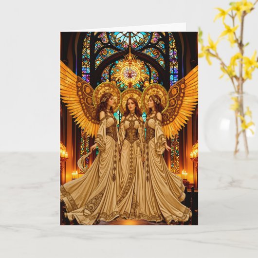 Die Herald Angels Karte (Gelbe Blume)