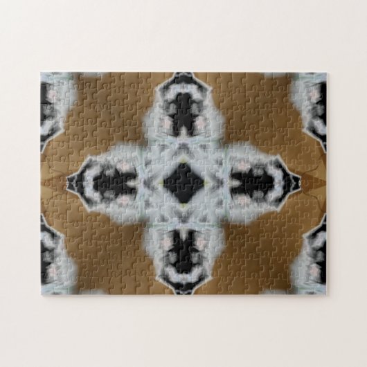 Die Herausforderung des schwarz-braunen Puzzles (Horizontal)