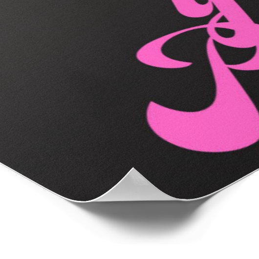 Die Herausforderung Inspiration pink Chalk Poster (Ecke)