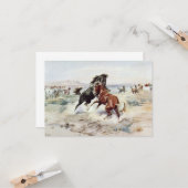 Die Herausforderung (Pferdeställe kämpfen) Karte (Vorderseite/Rückseite Beispiel)