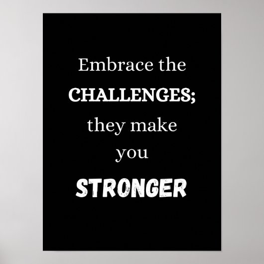 Die HERAUSFORDERUNGEN - Motivierend Poster (Vorne)