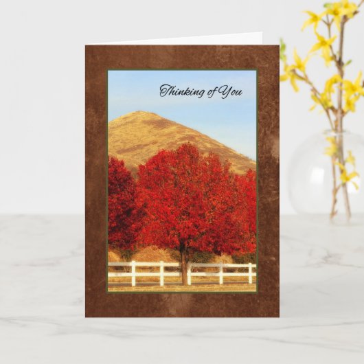 Die Herbst-Bäume, die an Sie denken, wärmen mein Karte (Gelbe Blume)