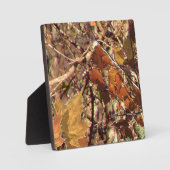 Die Herbstfarben von Jägern in Camouflage Fotoplatte (Vorderseite)