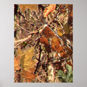 Die Herbstfarben von Jägern in Camouflage Poster