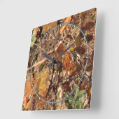 Die Herbstfarben von Jägern in Camouflage Quadratische Wanduhr (Winkel)