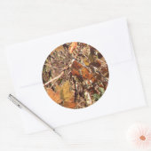 Die Herbstfarben von Jägern in Camouflage Runder Aufkleber (Umschlag)