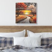 Die Herbstsonnendecke Leinwanddruck (Insitu (Schlafzimmer))