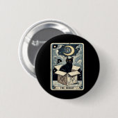 Die Hermit Tarot Card Katze in Box Mystic Funny Ca Button (Vorne & Hinten)