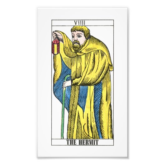 Die Hermit-Tarot-Karte Fotodruck (Vorne)